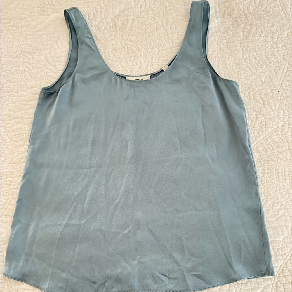 Vince Light Blue Sleeveless Blouse